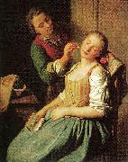 Pietro Antonio Rotari Sleeping Girl painting